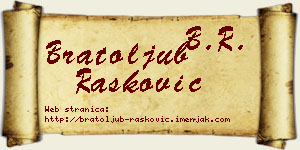 Bratoljub Rašković vizit kartica